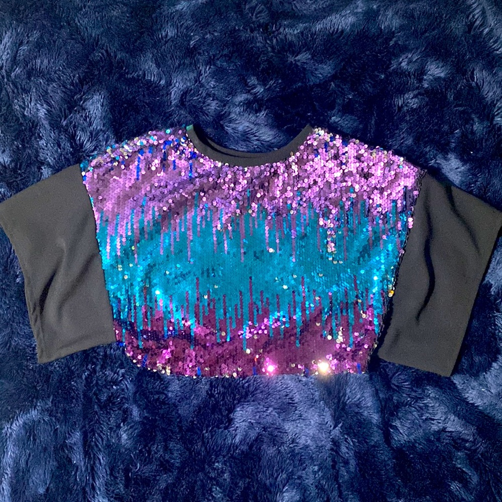 Sequin crop top